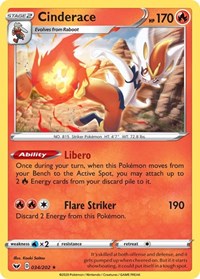 Cinderace (034) (034/202) - SWSH01: Sword & Shield Base Set