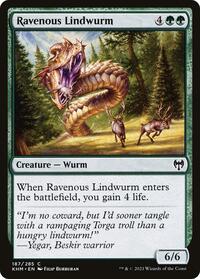 Ravenous Lindwurm (187) - Kaldheim