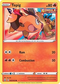 Tepig (023/163) - SWSH05: Battle Styles
