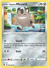 Galarian Meowth (180/264) - SWSH08: Fusion Strike