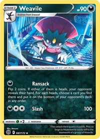 Weavile (087/172) - SWSH09: Brilliant Stars