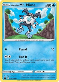 Galarian Mr Mime (030/159) - Crown Zenith