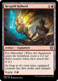 Hexgold Halberd (136) - Phyrexia: All Will Be One