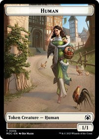 Zombie Knight Human Double sided Token (21 // 6) - Commander: March of the Machine - Back