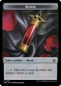 Blood Shapeshifter Double sided Token (32 // 12) - Commander: March of the Machine