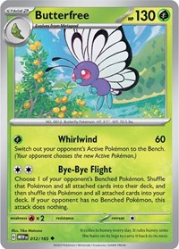 Butterfree (012/165) - SV: Scarlet & Violet 151