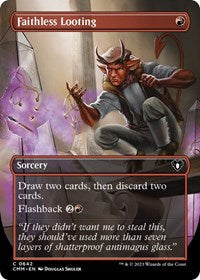 Faithless Looting Borderless (642) - Commander Masters