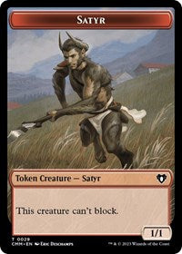 Clue Satyr Double Sided Token (40 // 29) - Commander Masters - Back