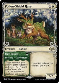 Pollen Shield Hare Showcase (293) - Wilds of Eldraine