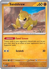 Sandshrew (027/165) - SV: Scarlet & Violet 151