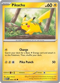 Pikachu 025 165 (025/165) - SV: Scarlet & Violet 151