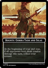 Bounty Gorra Tash and Silas Bounty Rules Double Sided Token (32) - Commander: Outlaws of Thunder Junction