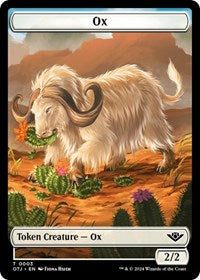 Ox Plot Double Sided Token (3 // 20) - Outlaws of Thunder Junction
