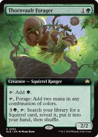Thornvault Forager Extended Art (364) - Bloomburrow