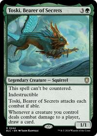 Toski Bearer of Secrets (244) - Commander: Bloomburrow