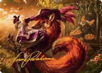 Mr Foxglove Art Card Gold Stamped Signature (31) - Art Series: Bloomburrow