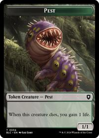Pest Shapeshifter Double Sided Token (34 // 15) - Commander: Bloomburrow