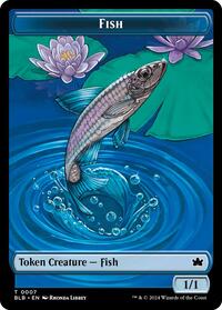 Fish Iridescent Vinelasher Double Sided Token (7 // 12) - Bloomburrow