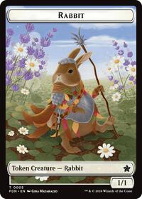 Rabbit Soldier Double Sided Token (5 // 6) - Foundations