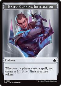 Emblem Kaito Cunning Infiltrator Ninja Doubled Sided Token (24 // 12) - Foundations