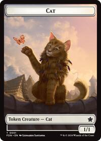 Cat 0001 Cat 0002 Doubled Sided Token (1 // 2) - Foundations