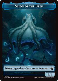 Scion of the Deep Komas Coil Doubled Sided Token (13 // 11) - Foundations