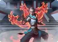 Flamehold Grappler Art Card 24 54 (24) - Art Series: Tarkir: Dragonstorm
