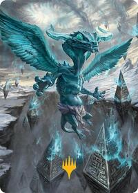 Ugin Eye of the Storms Art Card 47 54 Gold Stamped Planeswalker Symbol (47) - Art Series: Tarkir: Dragonstorm