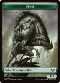 Clue Beast 0005 Double Sided Token (10 // 5) - Commander: Edge of Eternities - Back
