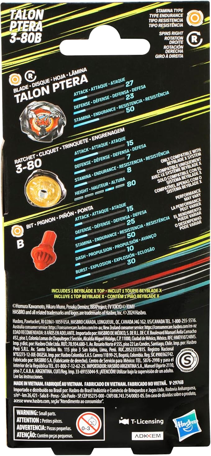 Beyblade X Talon Ptera 3-80B Booster Pack Set
