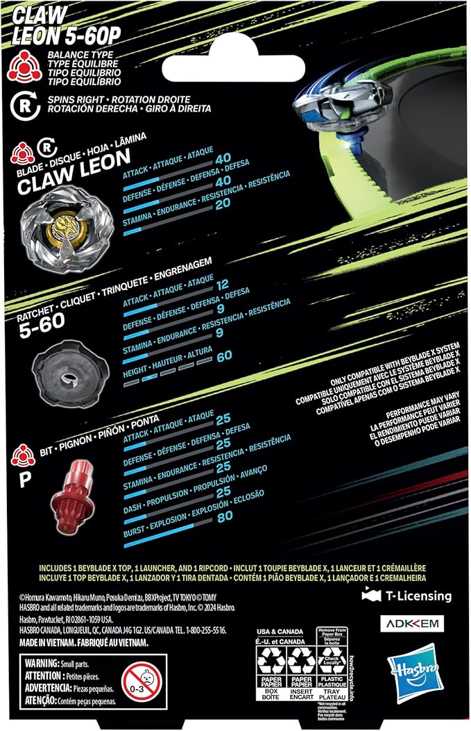Beyblade X Claw Leon 5-60P Starter Pack Set