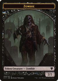 Zombie Gold Double Sided Token (5 // 10) - Commander 2017