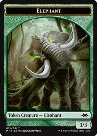 Elephant Spirit Double Sided Token (12 // 16) - Modern Horizons