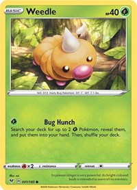 Weedle (001/185) - SWSH04: Vivid Voltage