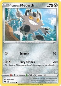 Galarian Meowth (112/185) - SWSH04: Vivid Voltage