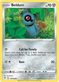 Beldum (116/185) - SWSH04: Vivid Voltage