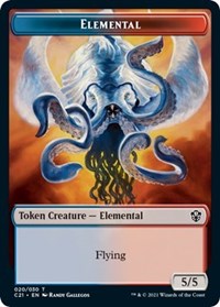 Elemental 020 Copy Double Sided Token (20 // 30) - Commander 2021