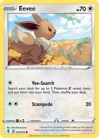 Eevee (125/203) - SWSH07: Evolving Skies