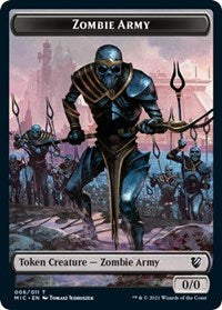 Zombie Army Zombie 005 Double Sided Token (6 // 5) - Commander: Innistrad: Midnight Hunt
