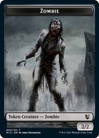 Zombie 005 MIC Zombie 005 MID Double Sided Token (5 // 5) - Commander: Innistrad: Midnight Hunt