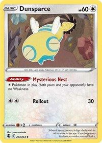 Dunsparce (207/264) - SWSH08: Fusion Strike