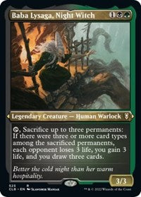 Baba Lysaga Night Witch Foil Etched (525) - Commander Legends: Battle for Baldur's Gate