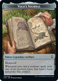 Treasure Volos Journal Double Sided Token (17 // 18) - Commander Legends: Battle for Baldur's Gate - Back