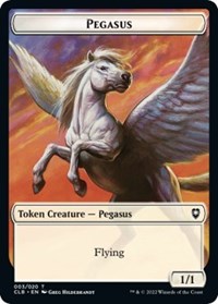Treasure Pegasus Double Sided Token (17 // 3) - Commander Legends: Battle for Baldur's Gate - Back