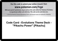 Code Card Evolutions Theme Deck Pikachu Power Pikachu () - XY - Evolutions