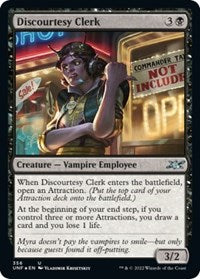 Discourtesy Clerk Galaxy Foil (356) - Unfinity