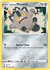 Galarian Meowth (084/159) - Crown Zenith