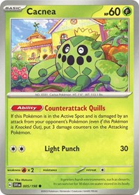 Cacnea 005 198 (005/198) - SV01: Scarlet & Violet Base Set