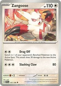 Zangoose 147 198 (147/198) - SV01: Scarlet & Violet Base Set