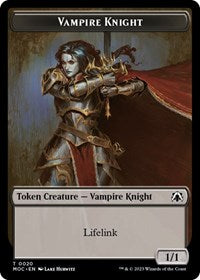 Vampire Knight Soldier Double sided Token (20 // 8) - Commander: March of the Machine